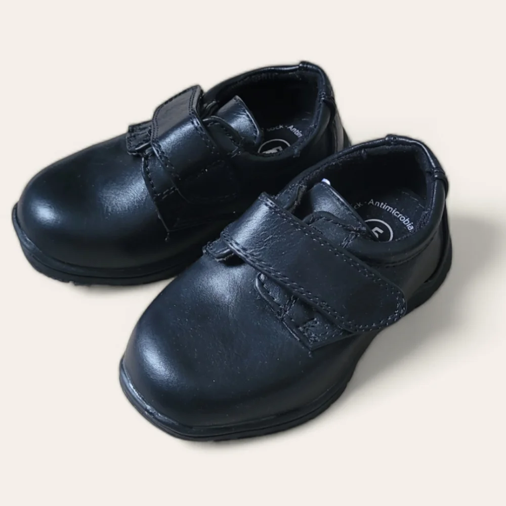 Cat & Jack Size 5 Toddler Black Formal Shoes with Velcro